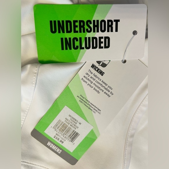 TENNIS ANYONE? Prince NWT SZ S, M, L white tennis dress w/ matching undershorts - Picture 2 of 5